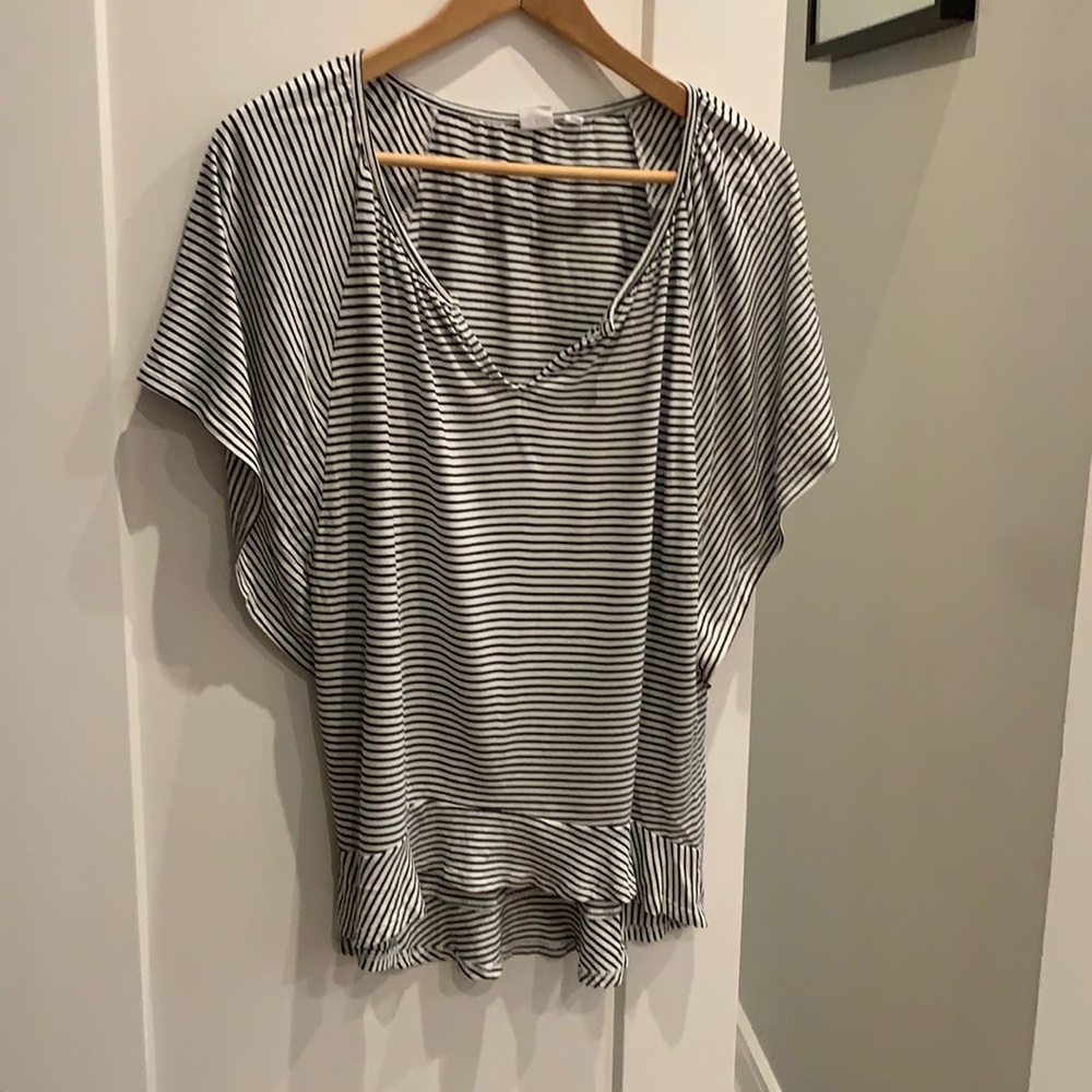 GAP ruffles and stripes top
